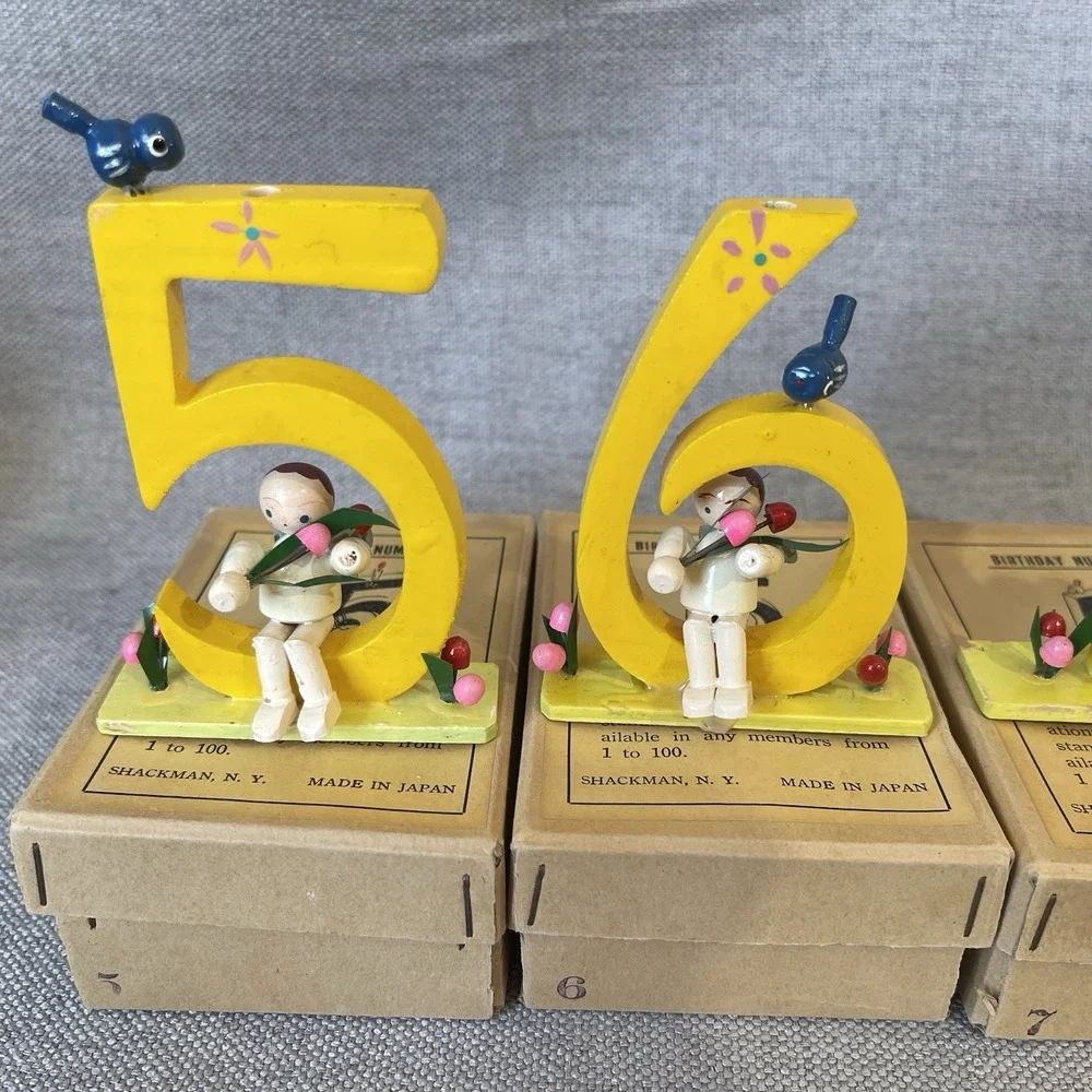 Vintage Shackman Birthday Number Lot Made In Japan Party Supplies